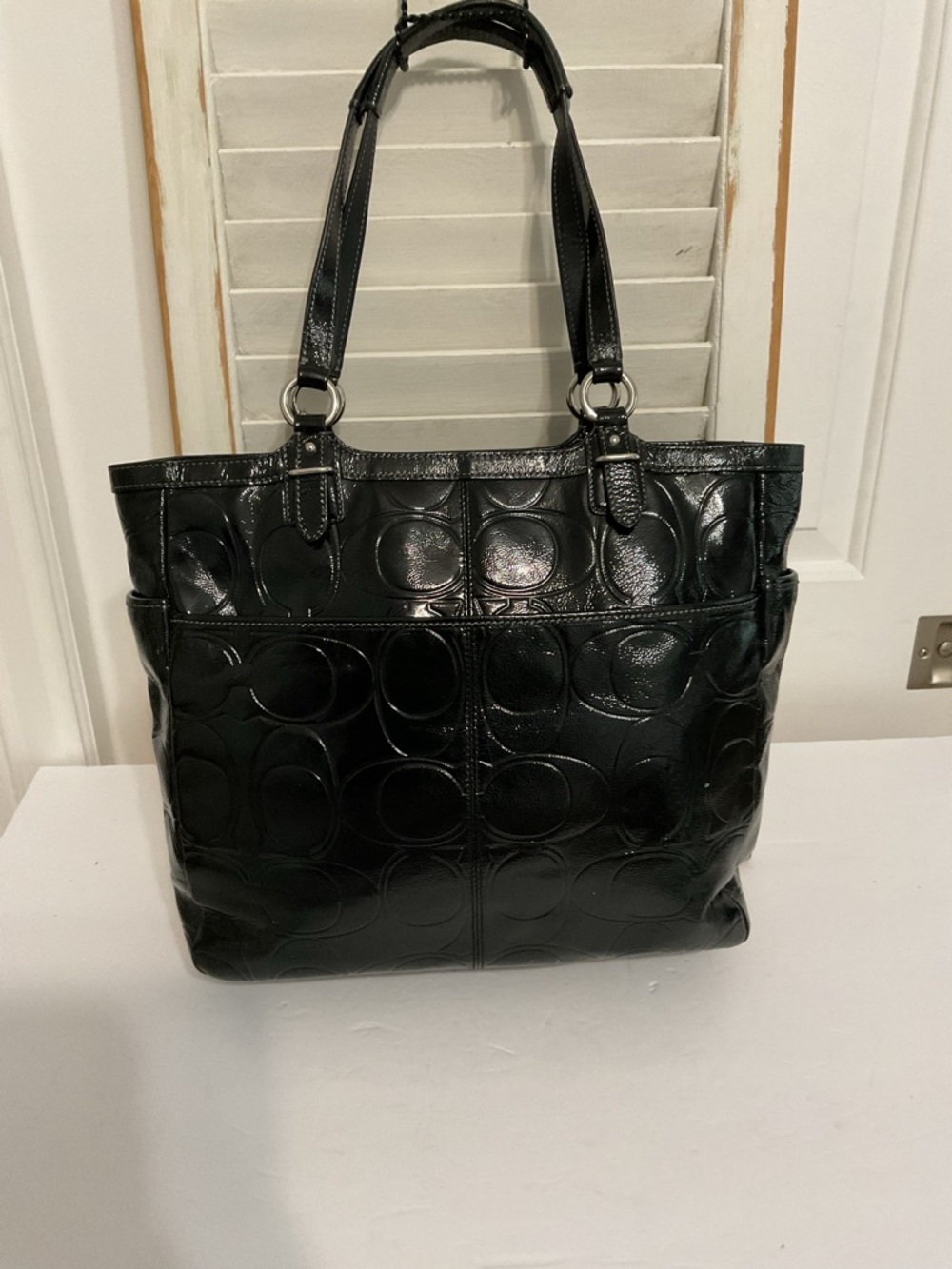 COACH Gallery Embossed Leather Tote No. F1276-F19818 - Picture 3 of 12